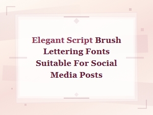 Elegant Brush Lettering Fonts for Social Media Posts