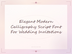 Elegant Modern Calligraphy Script for Wedding Invitations